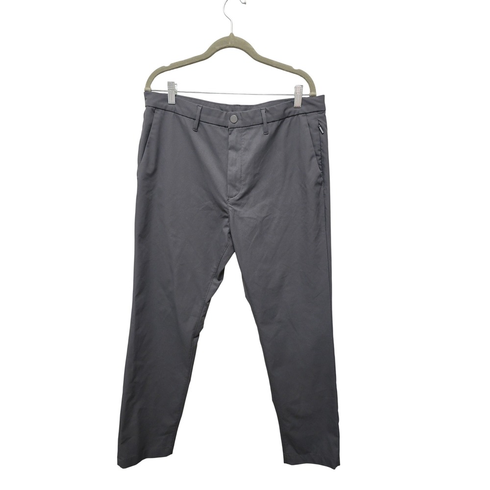 Calvin Klein Move 365 Mens Gray Performance Tapered Pants W34 S010-0001